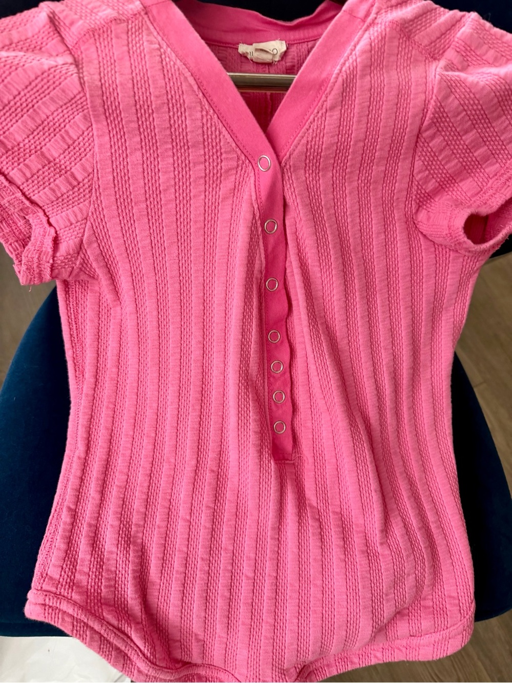 New Pilcro Anthropologie Pink Knit Button Up Top Size Small